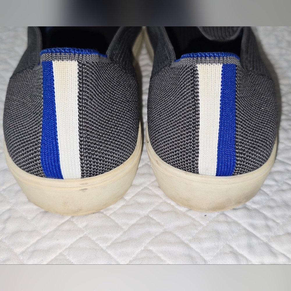 Rothy's Men's Charcoal and Blue Slip-On Loafers - Picture 5 of 5